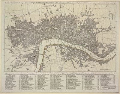 Londra, Westminster ve Southwark planı by Robert Sayer