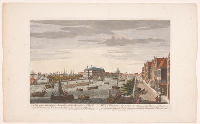 Gezicht op het Admiraliteitsmagazijn te Amsterdam Amsterdam