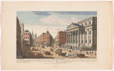 Londra'daki Mansion House'dan bir görünüm Mansion House'dan bir görünüm (...) (nesne üzerindeki başlık) Londra (seri başlığı) by Robert Sayer