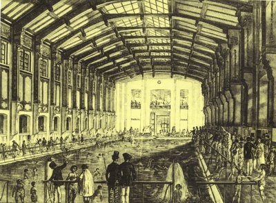 Kapalı yüzme havuzu ve dans salonu Sophienbad, Viyana by Robert Schediwy