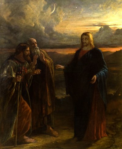 İsa ve Emmaus Yolunda İki Havari by Robert Scott Lauder