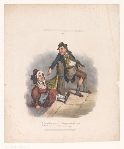 Sarhoş adam ve kadın ile çizgi film Seymour