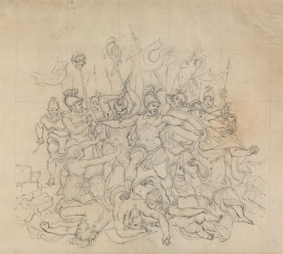 Shakespeare'in Oyunu Titus Andronicus'tan Bir Savaş Sahnesinin Taslağı by Robert Smirke
