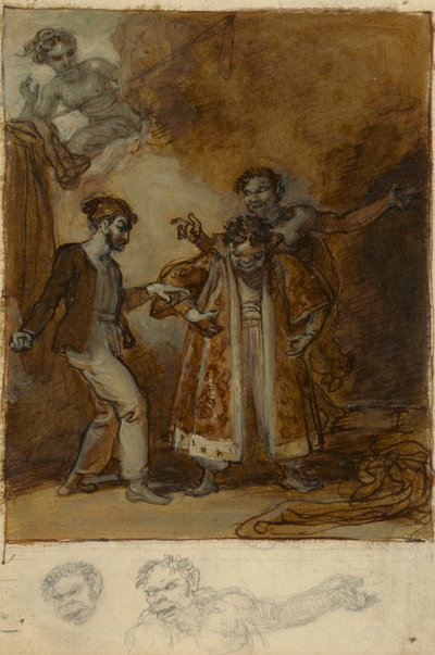 Stephano, Trinculo ve Caliban, Prospero'nun Sihirli Gardırobuyla by Robert Smirke