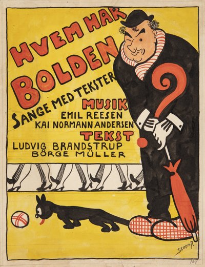 "Top Kimde" için başlık sayfası şablonu. Carl Alstrup