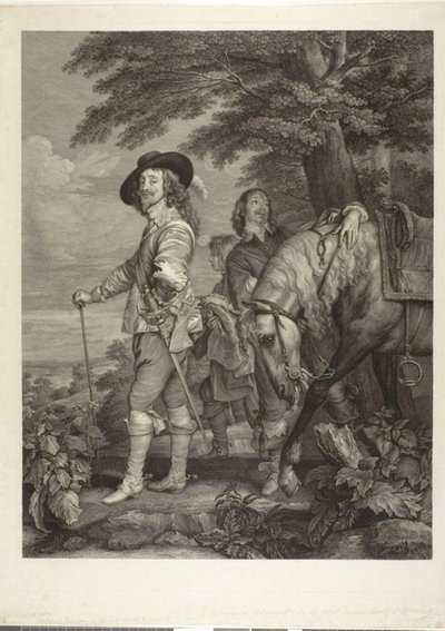 İngiltere Kralı I. Charles, Hamilton Dükü James ile birlikte by Robert Strange