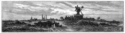 Wimbledon Common'da yel değirmeni, 1880 by Robert Taylor Pritchett