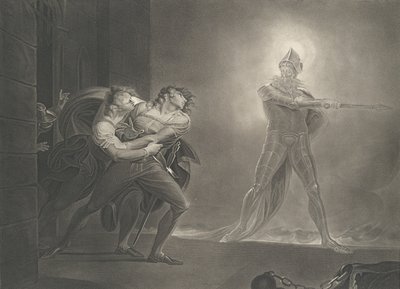 Hamlet, Horatio, Marcellus ve Hayalet Shakespeare, Haml..., ilk kez 1796