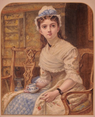 Sözde 18. yüzyıl elbiseli genç kadın by Robert W. Little