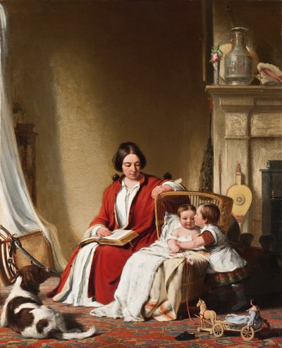 Bayan Bradford Ripley Alden ve Çocukları by Robert Walter Weir