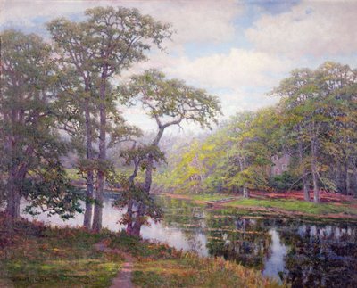 Peacedale, Rhode Island (tuval üzerine yağlı boya) by Robert Ward van Boskerck