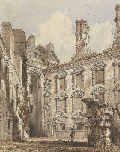 Caerlaverock Kalesi'nin Avlusu by Robert William Billings