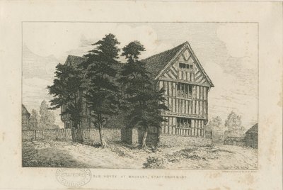 Madeley - Eski Ev: gravür, nd [1804-1875] (baskı) by Robert William Buss