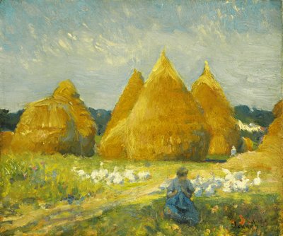 Kaz toplama by Robert William Vonnoh