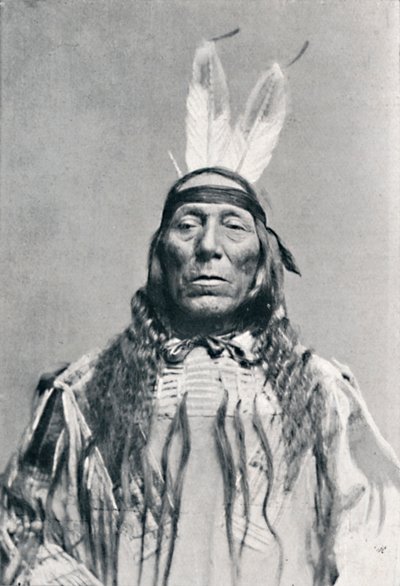 Bir Sioux Kızılderilisinin tam yüz görünümü, 1912 by Robert Wilson Shufeldt
