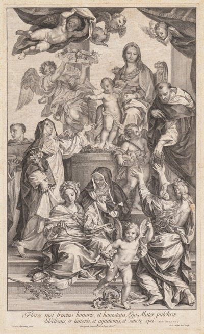 Azizler ile Bakire ve Çocuk, c. 1720-1730. by Robert van Audenaerd