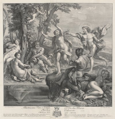 Aşk her şeyi fetheder [Apollo ve Daphne] by Robert van Audenaerd, after Carlo Maratta