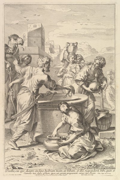 Rebecca ve Eliezer. by Robert van Audenaerde
