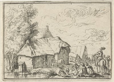 Bir köyün yakınında kamp kurma Kampların olduğu manzaralar (dizi başlığı) by Robert van den Hoecke