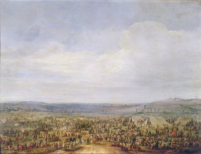 Askeri Kamp (bakır üzerine yağ) by Robert van den Hoecke