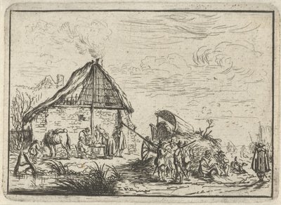 Askerler samanlıkta Kampların olduğu manzaralar (dizi başlığı) by Robert van den Hoecke