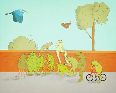 Toads Block Party, 2020 (dijital) by Roberta Murray