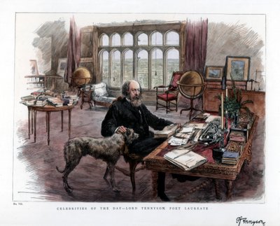 Alfred Lord Tennyson 1809-1892, şair ödüllü, 1884. by Roberts