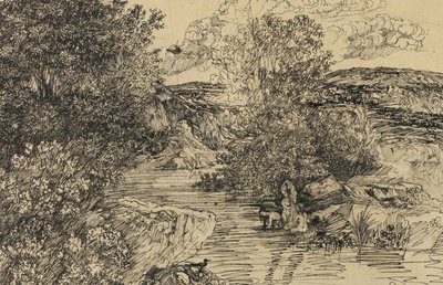 Bir Derede Yıkananlar by Rodolphe Bresdin