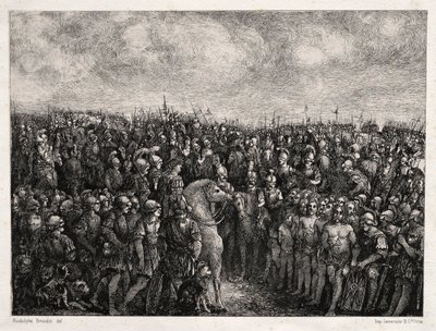 Sezar ve Tutsakları, 1878. by Rodolphe Bresdin