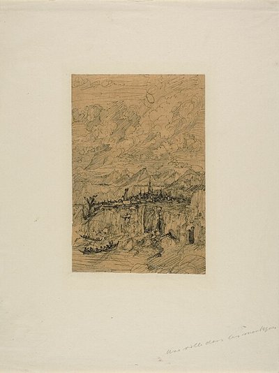 Dağlardaki Şehir by Rodolphe Bresdin