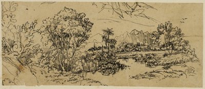 Batı Kıyısında Manzara by Rodolphe Bresdin