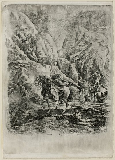 Dağlarda Doğulu Binici by Rodolphe Bresdin