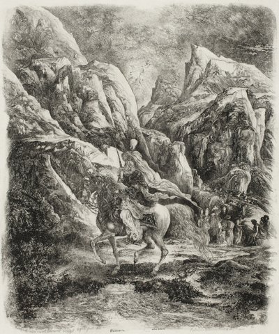 Dağlarda Binici by Rodolphe Bresdin