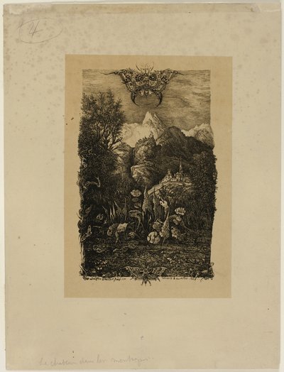 Kelebek ve Gölet by Rodolphe Bresdin