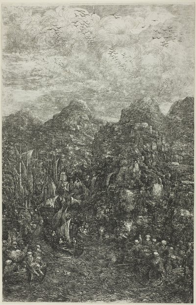 Balıkların Mucizevi Çekişi by Rodolphe Bresdin
