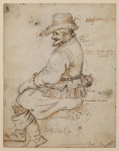 Oturan şehirli (rekto) by Roelandt Jacobsz. Savery