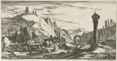 Sütunlu dağlık manzara Tirol manzaraları (dizi başlığı) by Roelant Roghman