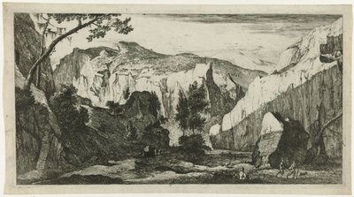 Kayalar ile dağ manzarası Tirol manzaraları (dizi başlığı) by Roelant Roghman
