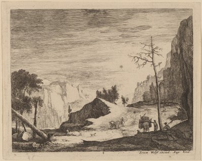 Arabalı Dağlık Manzara: pl.8 by Roelant Roghman and Melchior Küsel