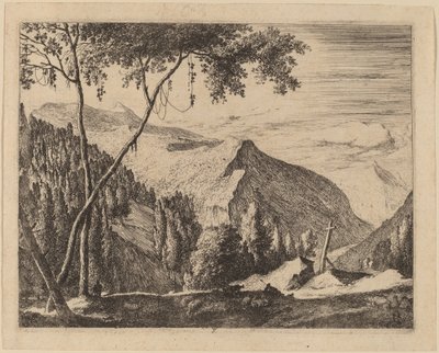 Haçlı Kayalık Manzara: pl.5 by Roelant Roghman and Melchior Küsel