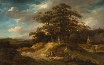 Bir Köyün Kenarındaki Yolcular, 1680. by Roelof Van Vries