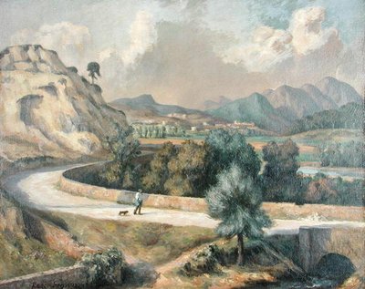İtalyan Manzarası, c.1922-25 (tuval üzerine yağlı boya) by Roger Eliot Fry