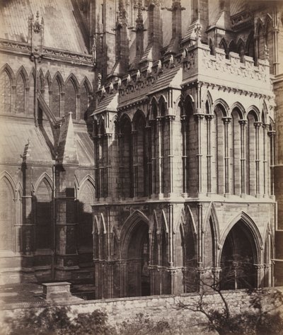 Lincoln Katedrali: Celile Sundurması, c. 1857. by Roger Fenton