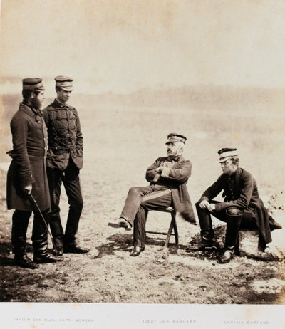 Tümgeneral Henry William Barnard ve Staff, 1855 Kırım Savaşı ile ilgili 52 fotoğraftan oluşan bir albümden by Roger Fenton
