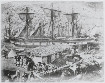 Balaklava limanındaki sığır iskelesi by Roger Fenton