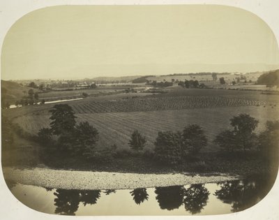 Ribble Vadisi ve Pendle Tepesi, 1859. by Roger Fenton