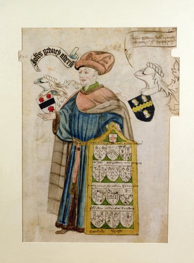 John Gedney, Şehir Alderman Cüppelerinde, c.1450 (kağıt üzerine suluboya) by Roger Leigh