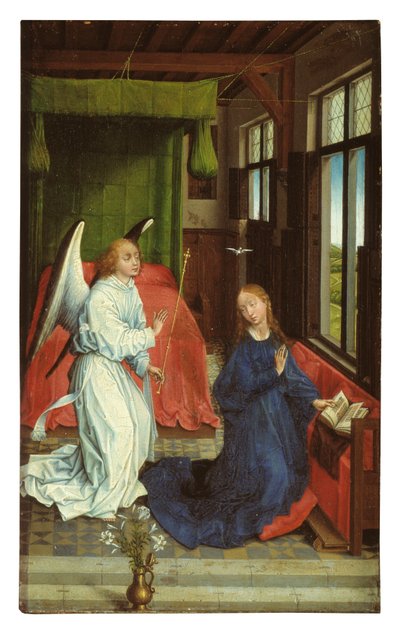 Duyuru (paneldeki yağ) by Rogier van der (follower of) Weyden