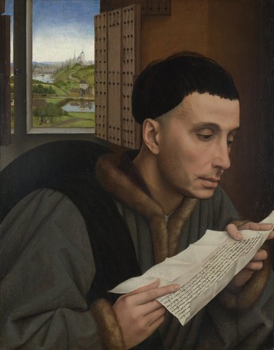 A Man Reading (Saint Ivo?), c.1450 (panelde yağ) by Rogier van der (workshop of) Weyden