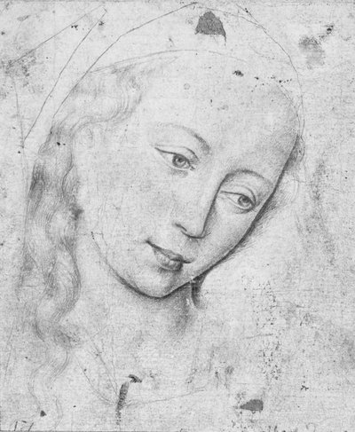 Bakire Başkanı (bw baskı) by Rogier van der Weyden